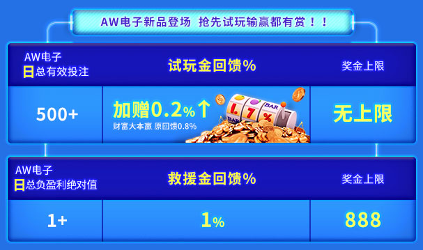 E世博AW电子快闪惠 疯抢0.2%无上限