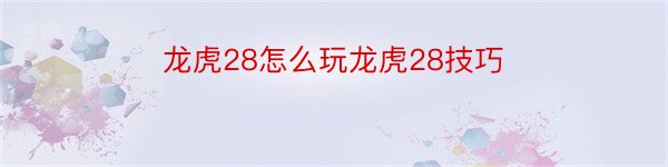 龙虎28怎么玩龙虎28技巧