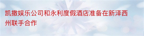 凯撒娱乐公司和永利度假酒店准备在新泽西州联手合作